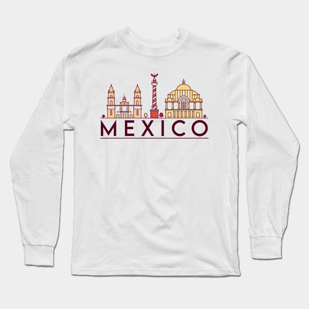 Mexico cityscape Long Sleeve T-Shirt by SerenityByAlex